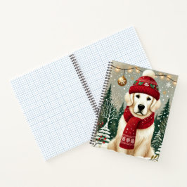 Golden Retriever con suéter festivo: ambiente navi Notizbuch