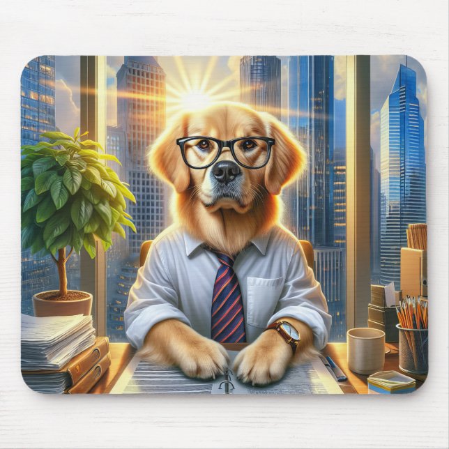Golden Retriever Corporate Business Mousepad (Vorne)