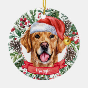Golden Retriever Custom Chien Ornement de Noël