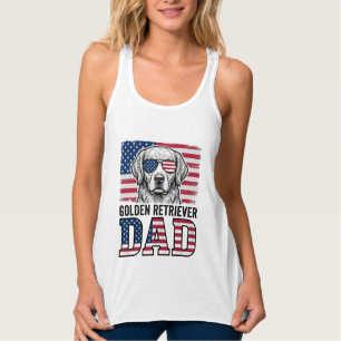 Golden Retriever Dad Patriotisches Vintage-Hund-Sh Tank Top