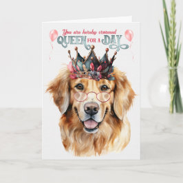 Golden Retriever Dame Königin für Tag Funny Geburt Karte
