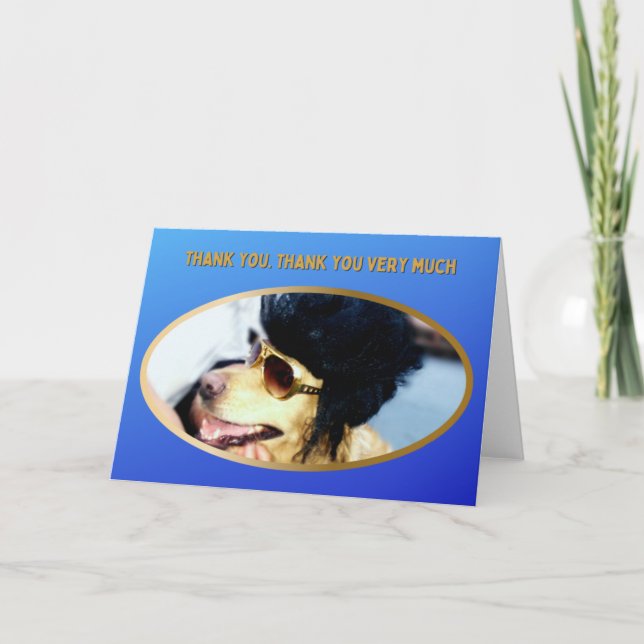 Golden Retriever Danke. Vielen Dank Karte (Vorderseite)