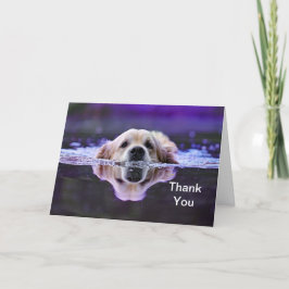 Golden retriever danken Ihnen zu kardieren Dankeskarte