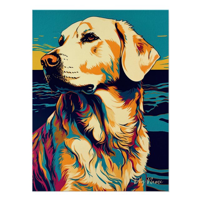 Golden Retriever Dog 001 - Bruno Pokopen Poster (Vorderseite)