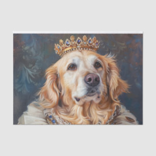 Golden Retriever Dog Art verkleidet als Royalty Seidenpapier