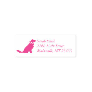 Golden Retriever Dog Baby Dusche Pink Girl Permastempel
