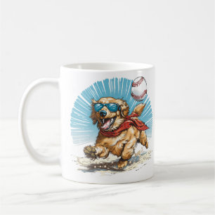 Golden Retriever Dog Baseball spielen Kaffeetasse