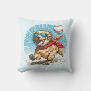 Golden Retriever Dog Baseball spielen Kissen