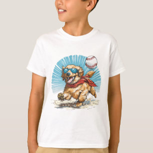 Golden Retriever Dog Baseball spielen T-Shirt