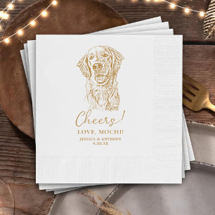 Golden Retriever Dog Chef Custom Cocktail Napkin Serviette