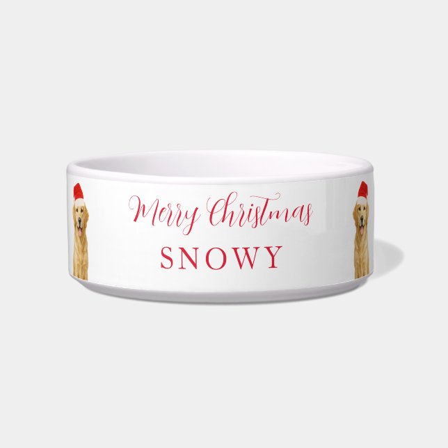 Golden Retriever Dog Christmas Napf (Vorderseite)