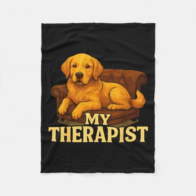 Golden Retriever Dog Clothes For Humans My Therast Fleecedecke (Vorderseite)