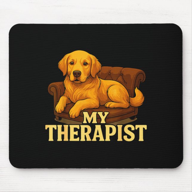 Golden Retriever Dog Clothes For Humans My Therast Mousepad (Vorne)