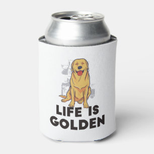 Golden Retriever Dog - Das Leben ist golden Dosenkühler
