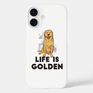 Golden Retriever Dog - Das Leben ist golden iPhone 16 Hülle