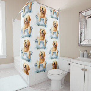 Golden Retriever Dog Duschvorhang