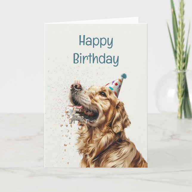 Golden Retriever Dog Karte (Vorderseite)