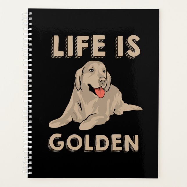 Golden Retriever Dog - La vie est dorée (Devant)