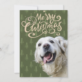 Golden Retriever Dog lächelnd Frohe Weihnachten