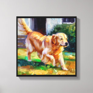 Golden Retriever Dog Leinwanddruck
