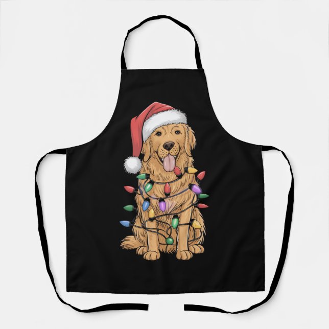 Golden Retriever Dog Lover Mama Vater Schürze (Vorderseite)