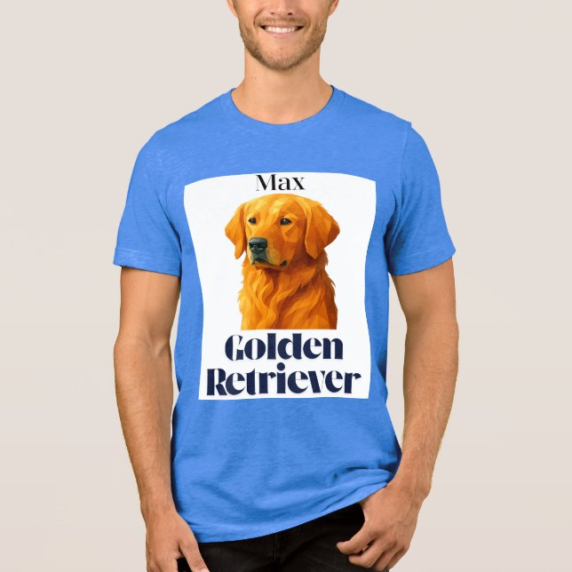 Golden Retriever, Dog Lover, Pet Portrait, Niedlic Tri-Blend Shirt (Vorderseite)