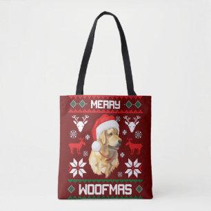 Golden Retriever Dog Merry Woofmas Weihnachtsschwe Tasche