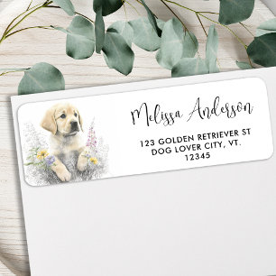 Golden Retriever Dog Niedliche Welpe Rücksendeadre