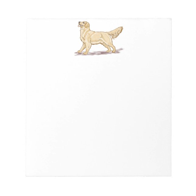 Golden Retriever Dog Notizblock (Vorderseite)