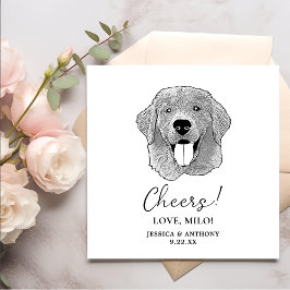 Golden Retriever Dog Personalisiert Cheers Napkins Serviette