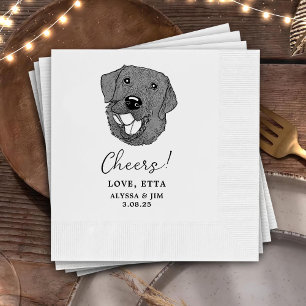 Golden Retriever Dog Personalisiert Cheers Napkins Serviette