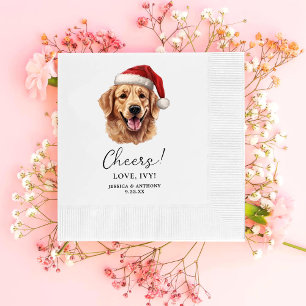 Golden Retriever Dog Personalisiert Cheers Serviette