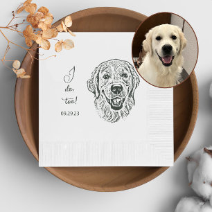 Golden Retriever Dog Personalisiert I Doo Too Serviette