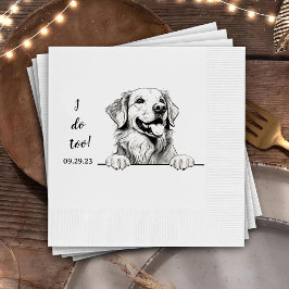 Golden Retriever Dog Personalisiert Ich tue auch Serviette