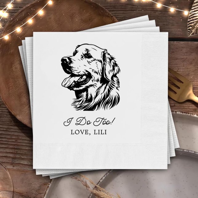 Golden Retriever Dog Personalisiert Ich tue auch Serviette (Von Creator hochgeladen)