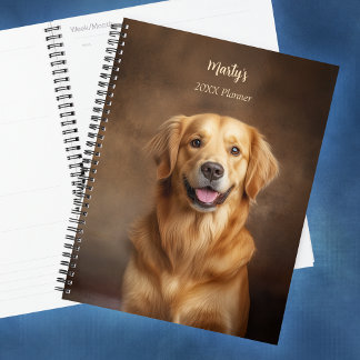 Golden Retriever Dog Personalisiert jährlich Planer