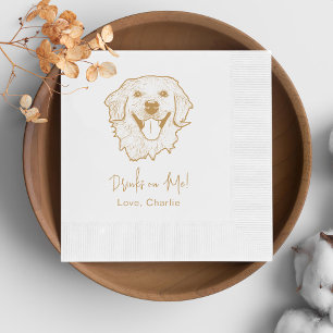 Golden Retriever Dog Personalisiertes Getränk zu m Serviette