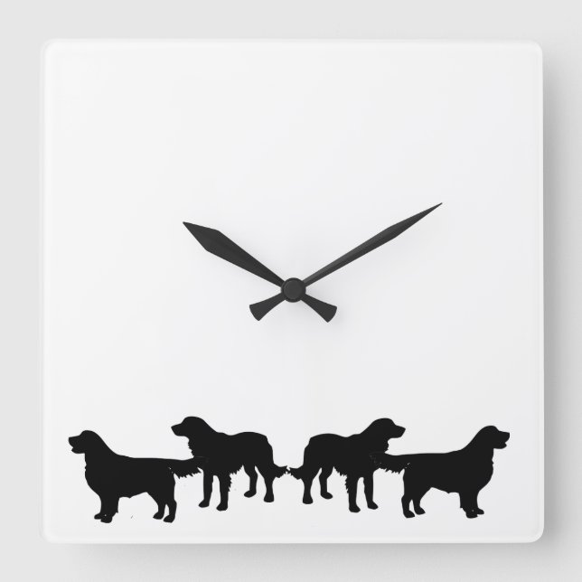Golden Retriever Dog Pet Animals Quadratische Wanduhr (Vorderseite)