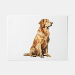 Golden Retriever Dog Portrait - Majestic Pet Illus Fußmatte