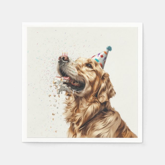 Golden Retriever Dog Serviette (Vorderseite)