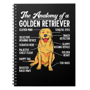 Golden Retriever Dog The Anatomy of a Golden Retri Notizblock