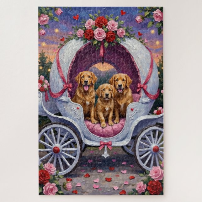 Golden Retriever Dog Valentine's Day  (Vertikal)