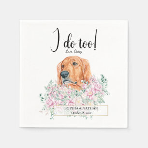 Golden Retriever Dog Wedding Cocktail Napkins Serviette