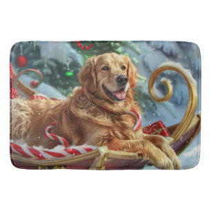Golden Retriever Dog Weihnachten Badematte