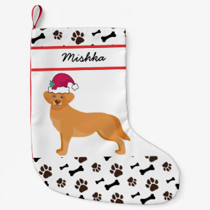 Golden Retriever Dog Weihnachten, Custom Dog Name Kleiner Weihnachtsstrumpf