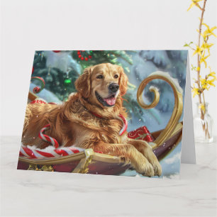 Golden Retriever Dog Weihnachten Karte