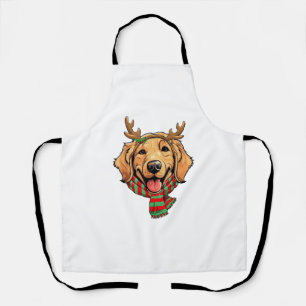 Golden Retriever Dog Weihnachtsmann Rentier Weihna Schürze