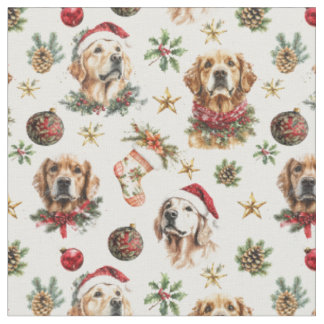 Golden Retriever Dog Weihnachtsmuster Stoff