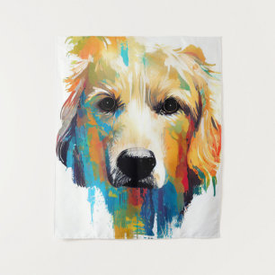 Golden Retriever Dog Wilde Natur Tiermalerei Wandteppich