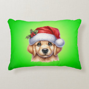 Golden Retriever Dog with Santa Claus Style-82535 Dekokissen